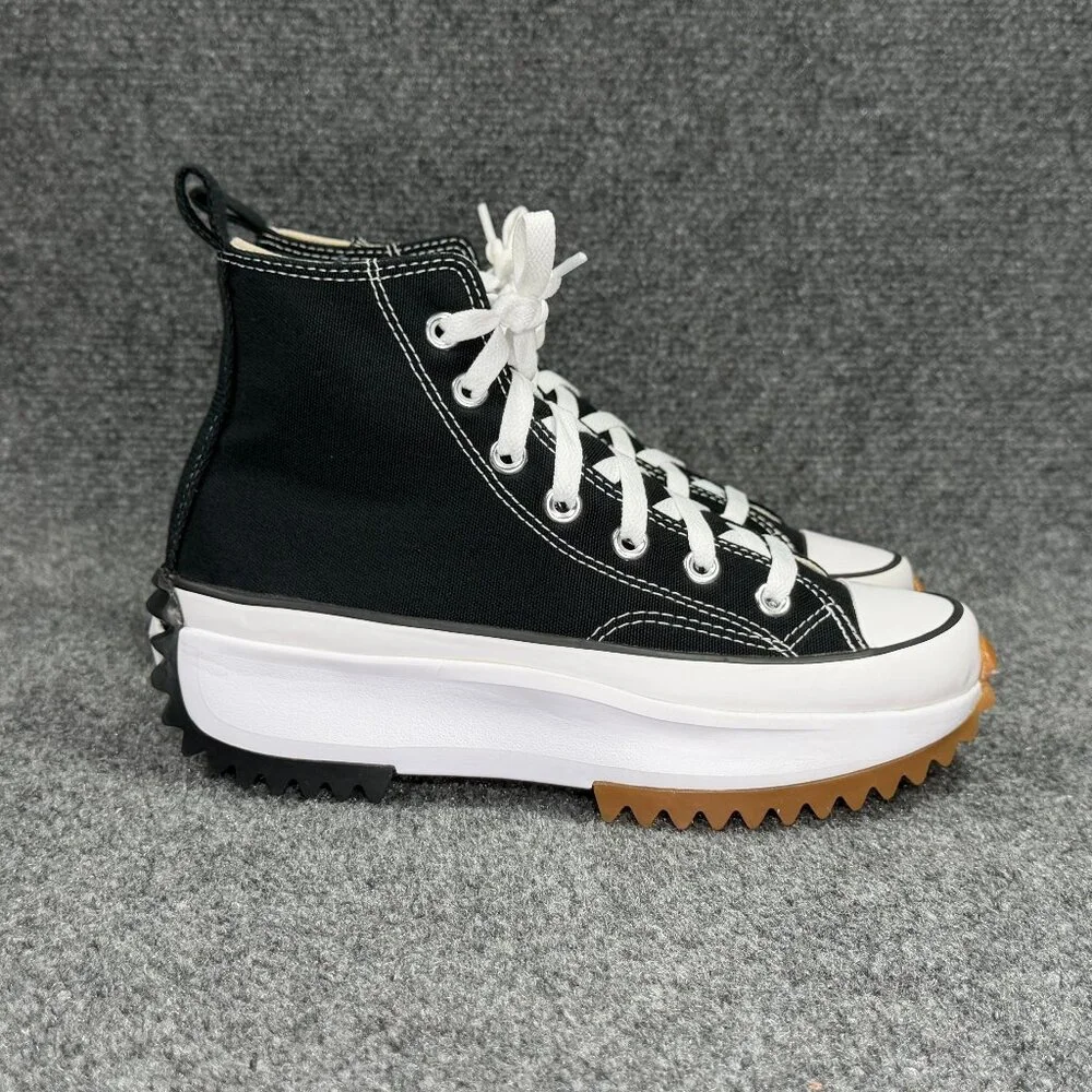 Converse Run Star Hike Hi Sneakers Women's Size 7 Black Canvas Retro Platform